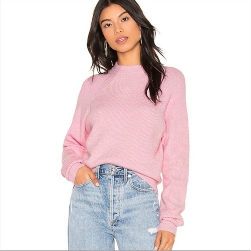 Free People “ Too Good” Candy Pink Knit Sweater